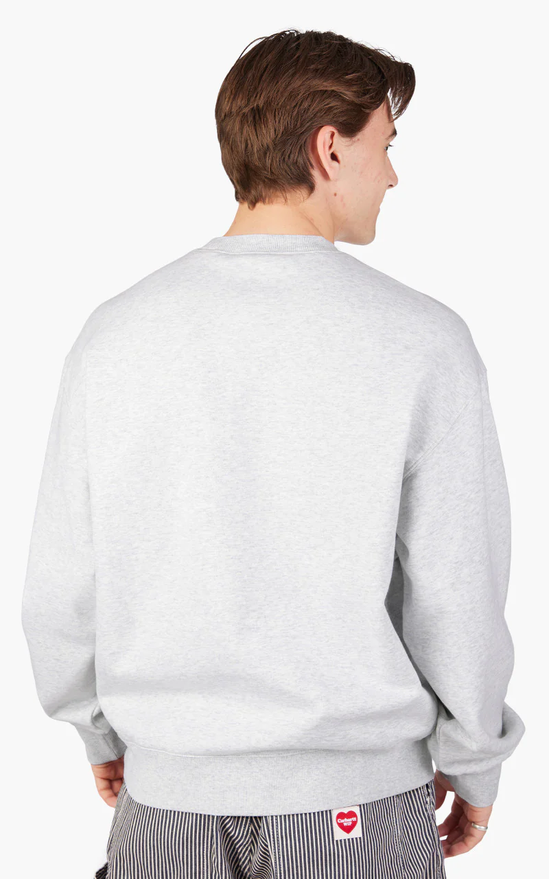 Carhartt WIP Heart Patch Sweat Ash Heather - Image 6