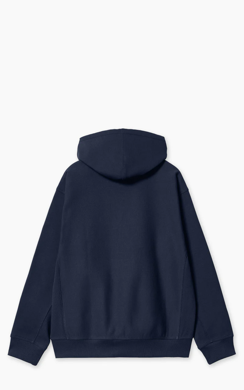 Carhartt WIP Hooded American Script Sweatshirt Air Force Blue - Image 3