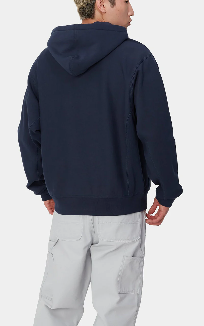 Carhartt WIP Hooded American Script Sweatshirt Air Force Blue - Image 5