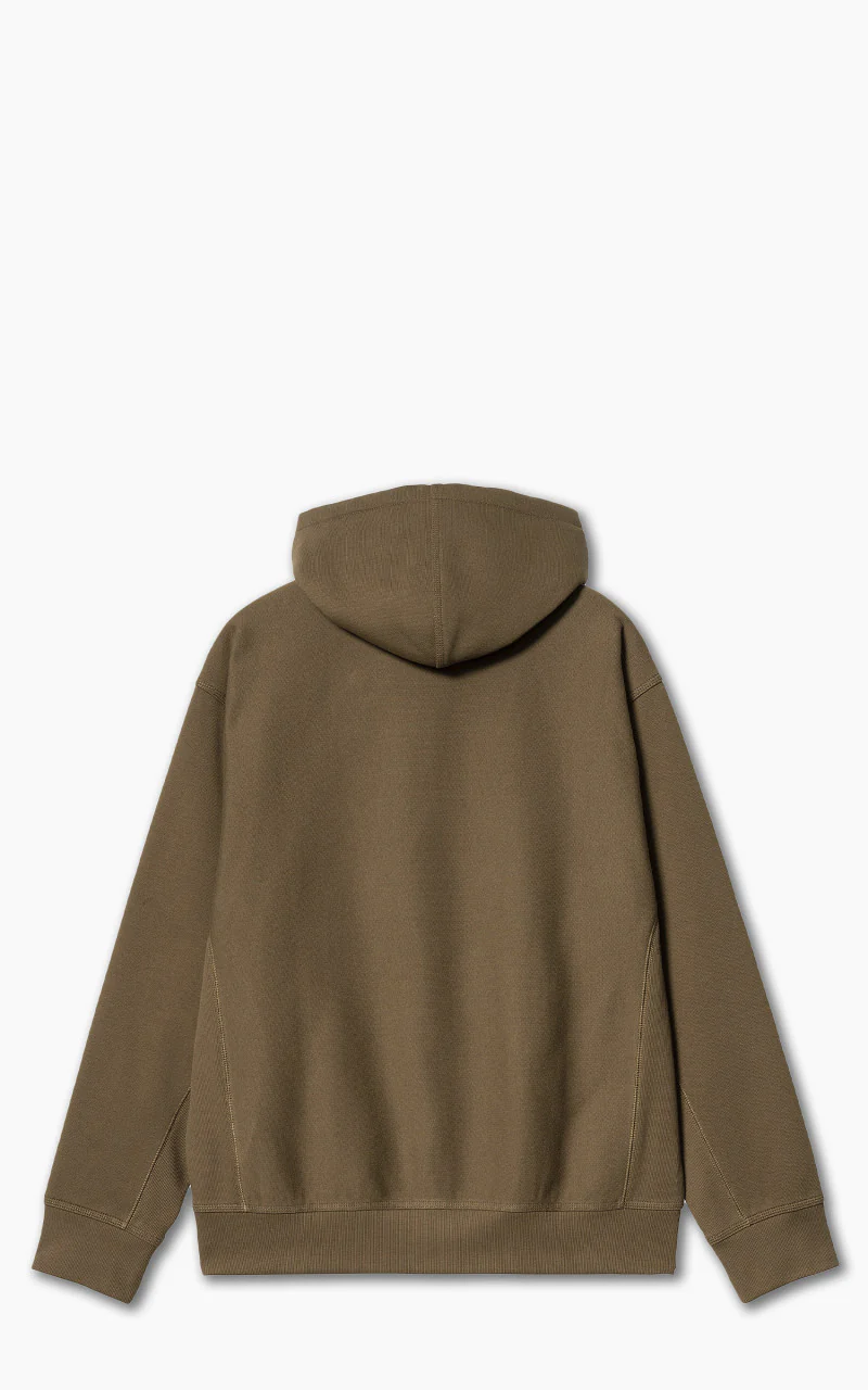 Carhartt WIP Hooded American Script Sweatshirt Lumber - Image 2