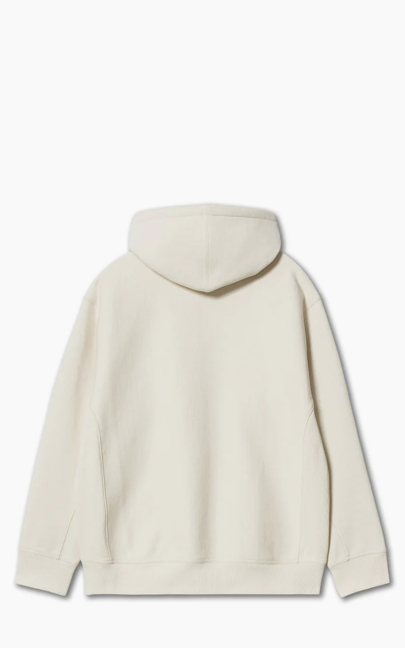 Carhartt WIP Hooded American Script Sweatshirt Natural - Image 3