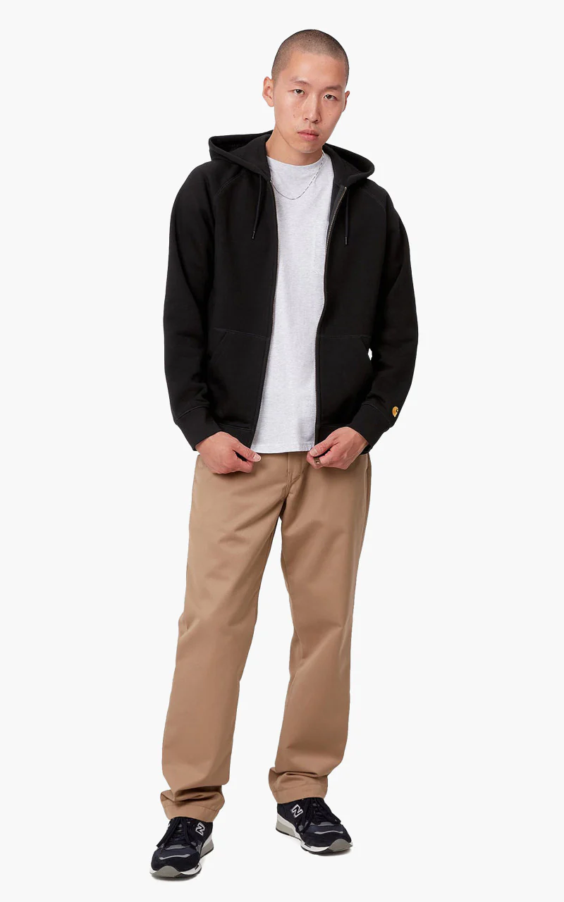 Carhartt WIP Hooded Chase Jacket Black/Gold - Image 2