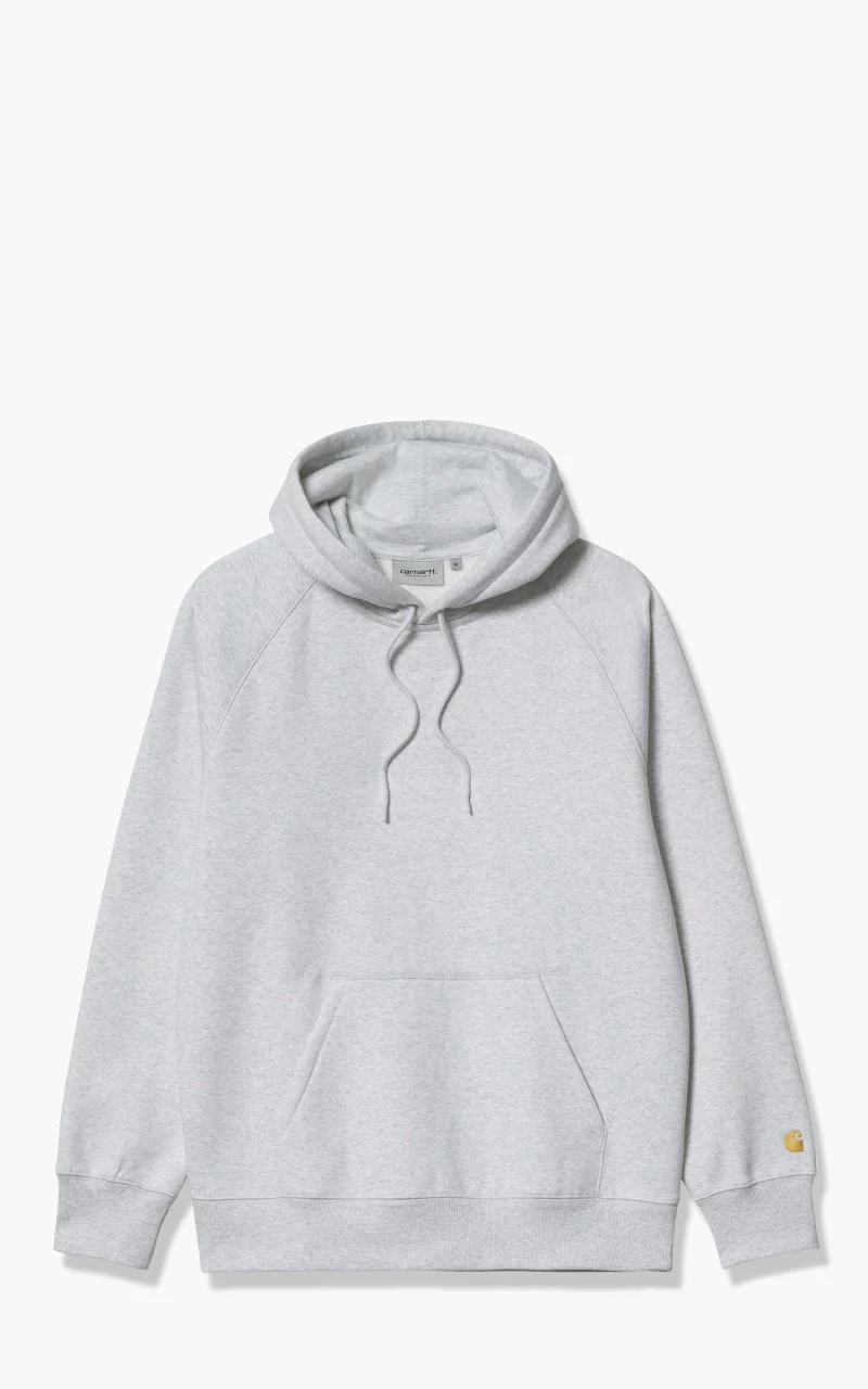 Carhartt WIP Hooded Chase Sweatshirt Ash Heather/Gold