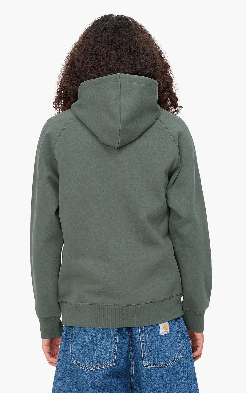 Carhartt WIP Hooded Chase Sweatshirt Jura/Gold - Image 3