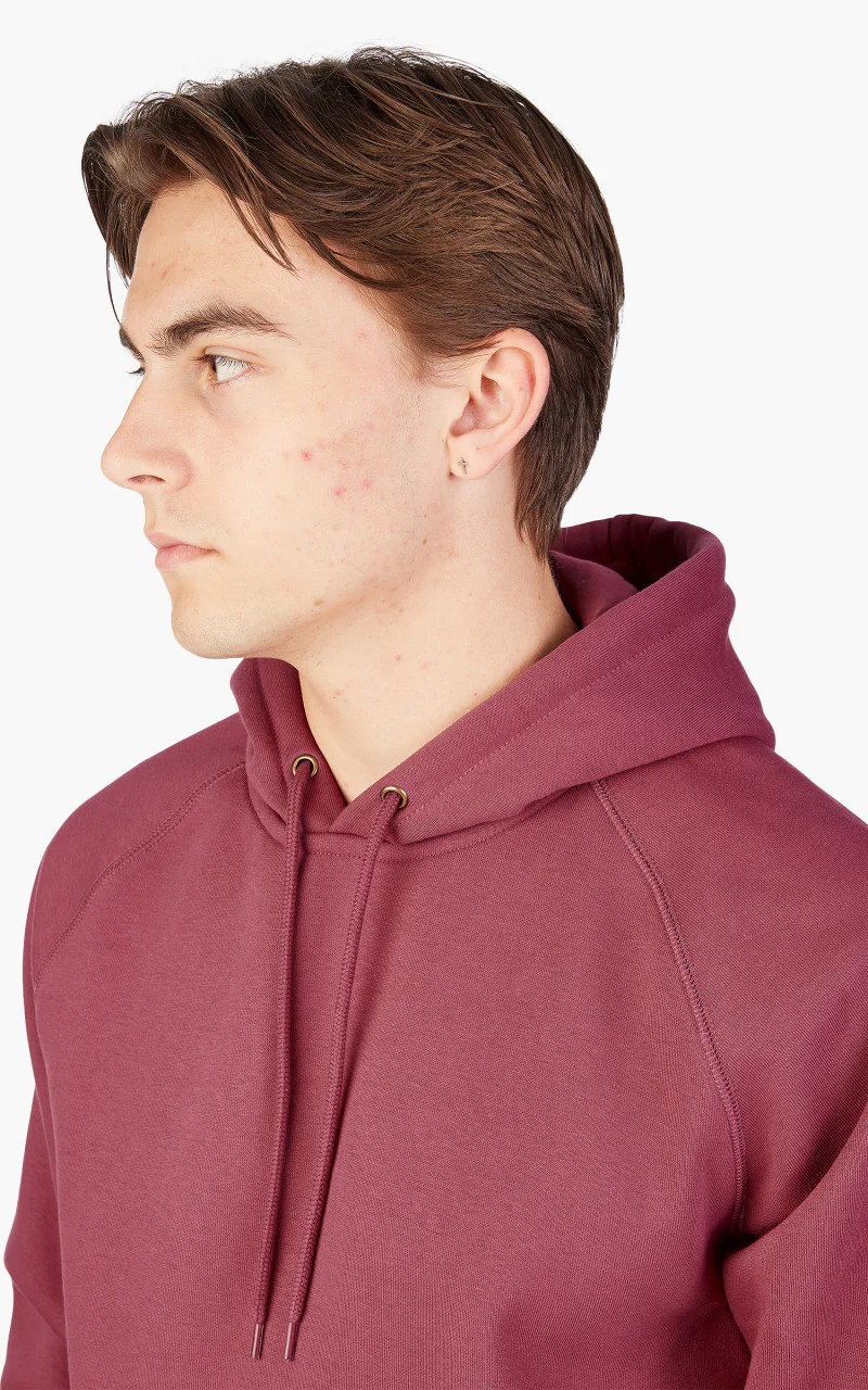 Carhartt WIP Hooded Chase Sweatshirt Punch/Gold - Image 7