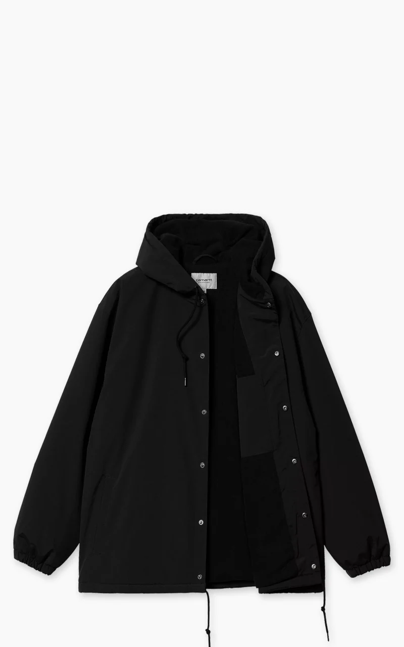 Carhartt WIP Hooded Coach Jacket Black/White - Image 6