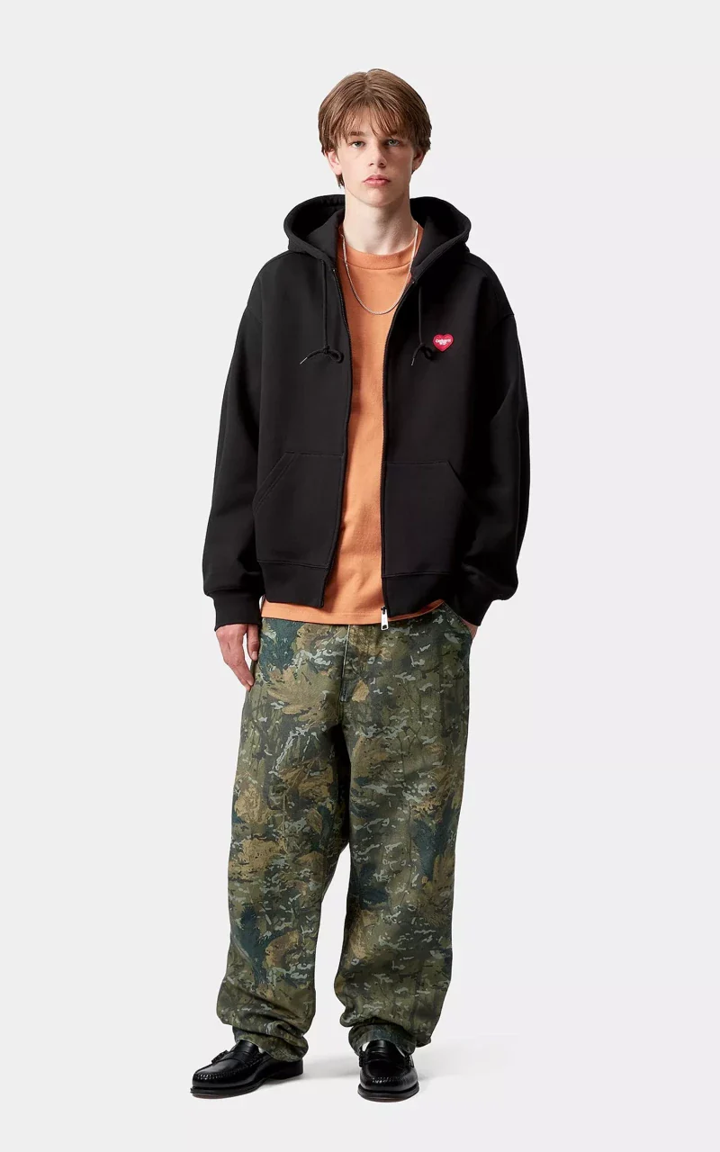 Carhartt WIP Hooded Heart II Hartt Sweat Jacket Black - Image 6