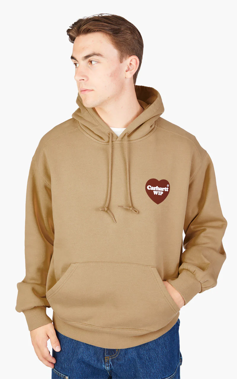 Carhartt WIP Hooded Heart Sweat Dusty H Brown - Image 2