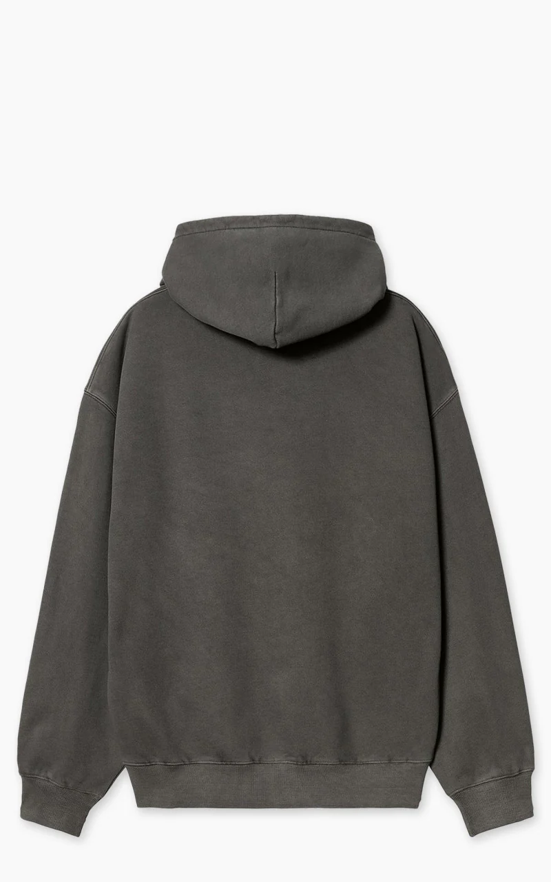 Carhartt WIP Hooded Library Sweatshirt Garment Dyed Black - Image 2