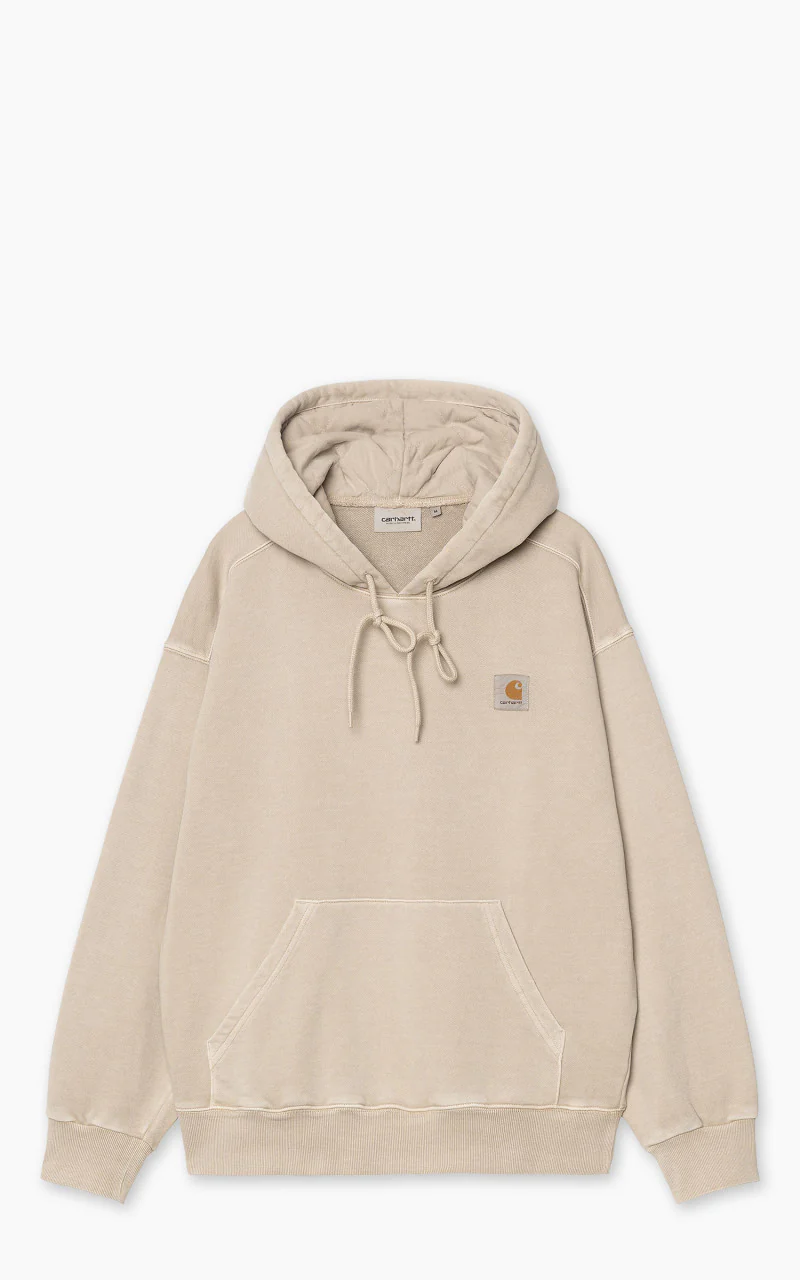 Carhartt WIP Hooded Nelson Sweatshirt Garment Dyed Fleur De Sel