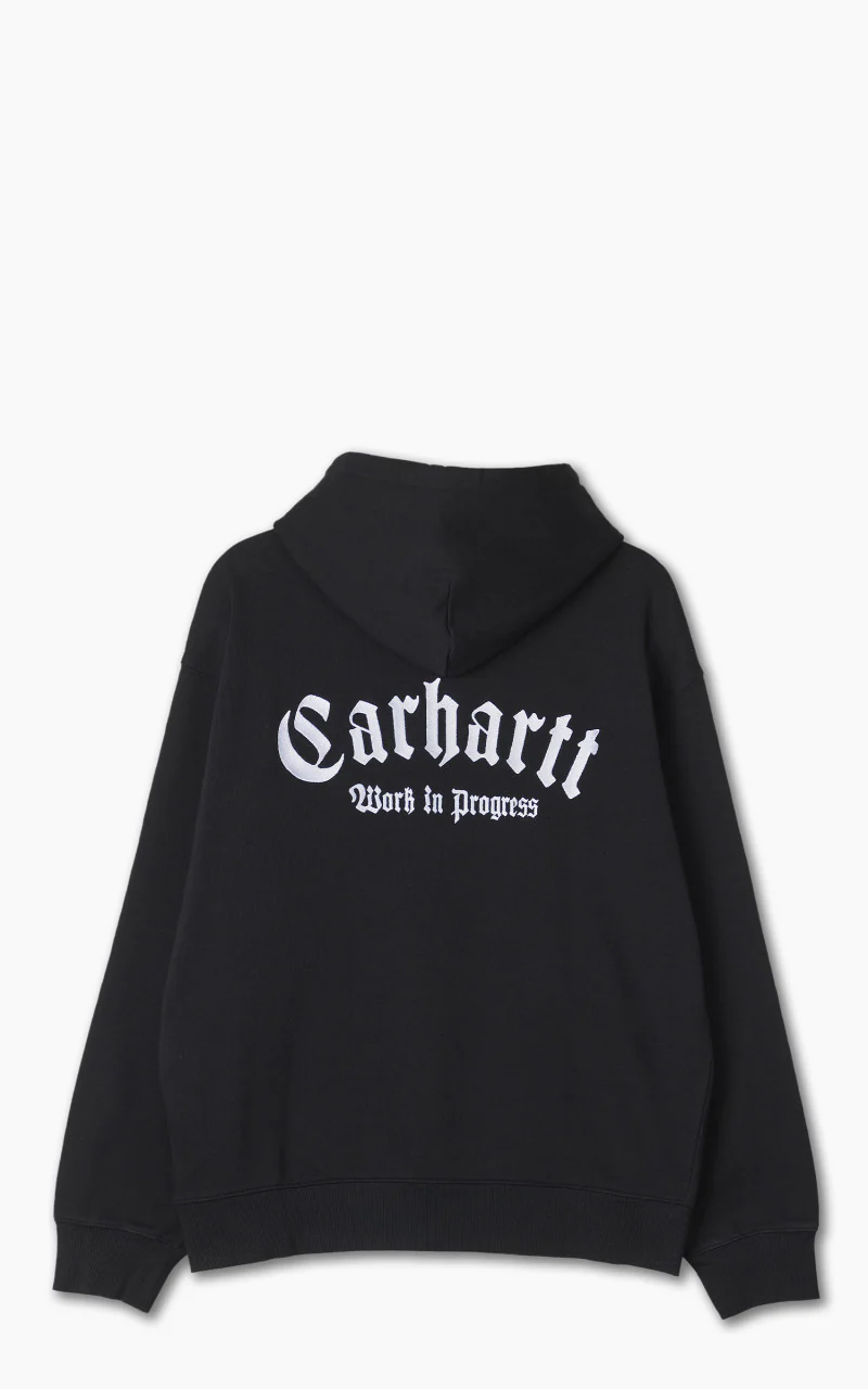 Carhartt WIP Hooded Onyx Script Sweat Black/White - Image 3
