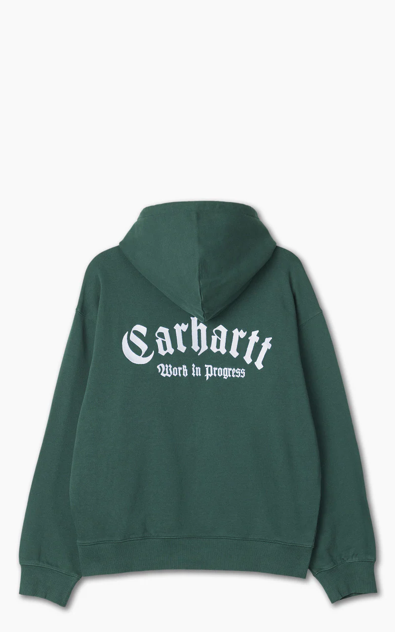 Carhartt WIP Hooded Onyx Script Sweat Chervil/White - Image 3