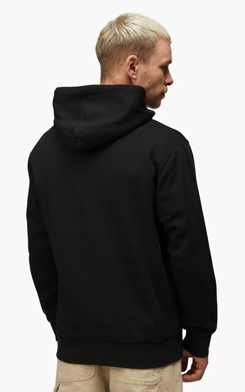 Carhartt WIP Hooded Scrawl Sweatshirt Black/Misty Sky - Image 5