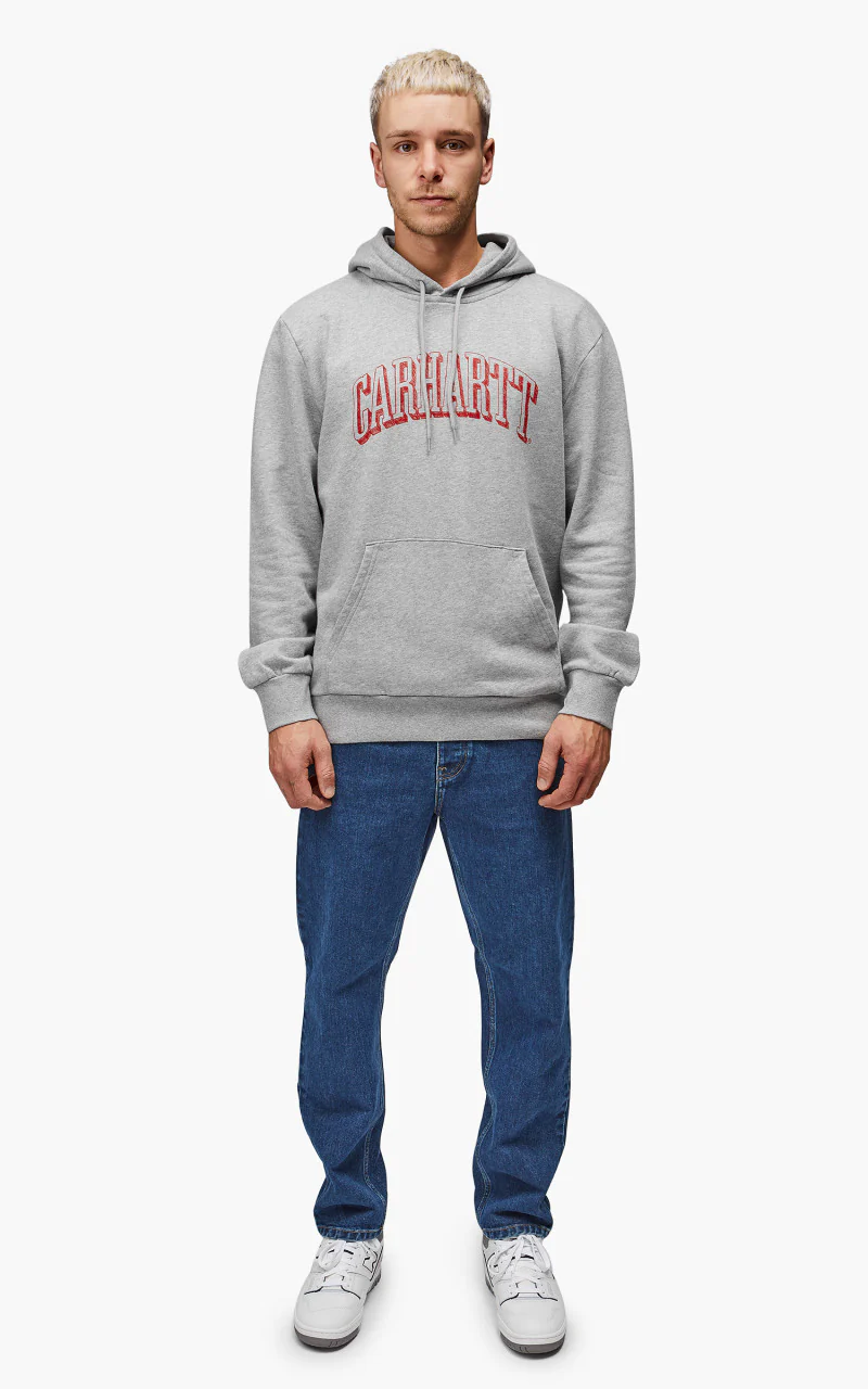 Carhartt WIP Hooded Scrawl Sweatshirt Grey Heather/Rocket - Image 2