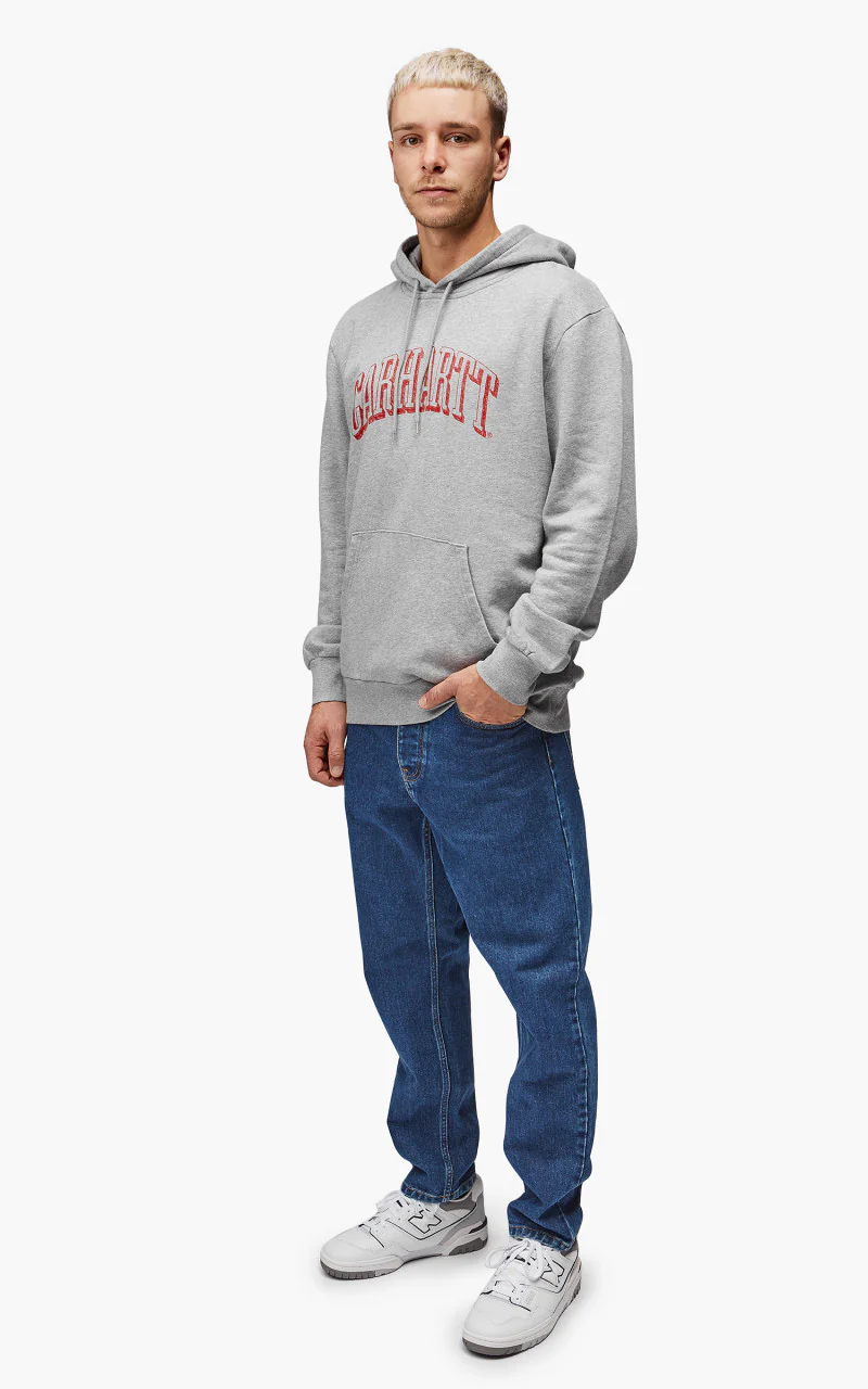 Carhartt WIP Hooded Scrawl Sweatshirt Grey Heather/Rocket - Image 3