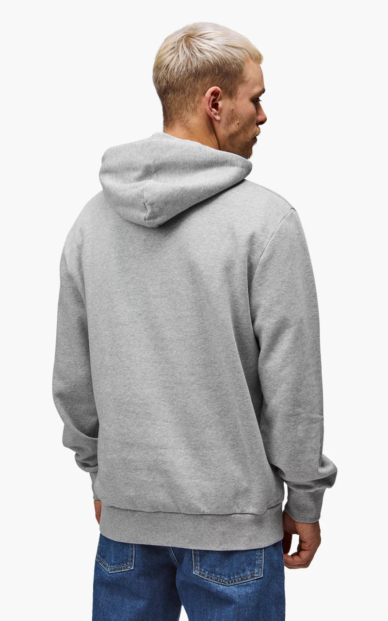 Carhartt WIP Hooded Scrawl Sweatshirt Grey Heather/Rocket - Image 5