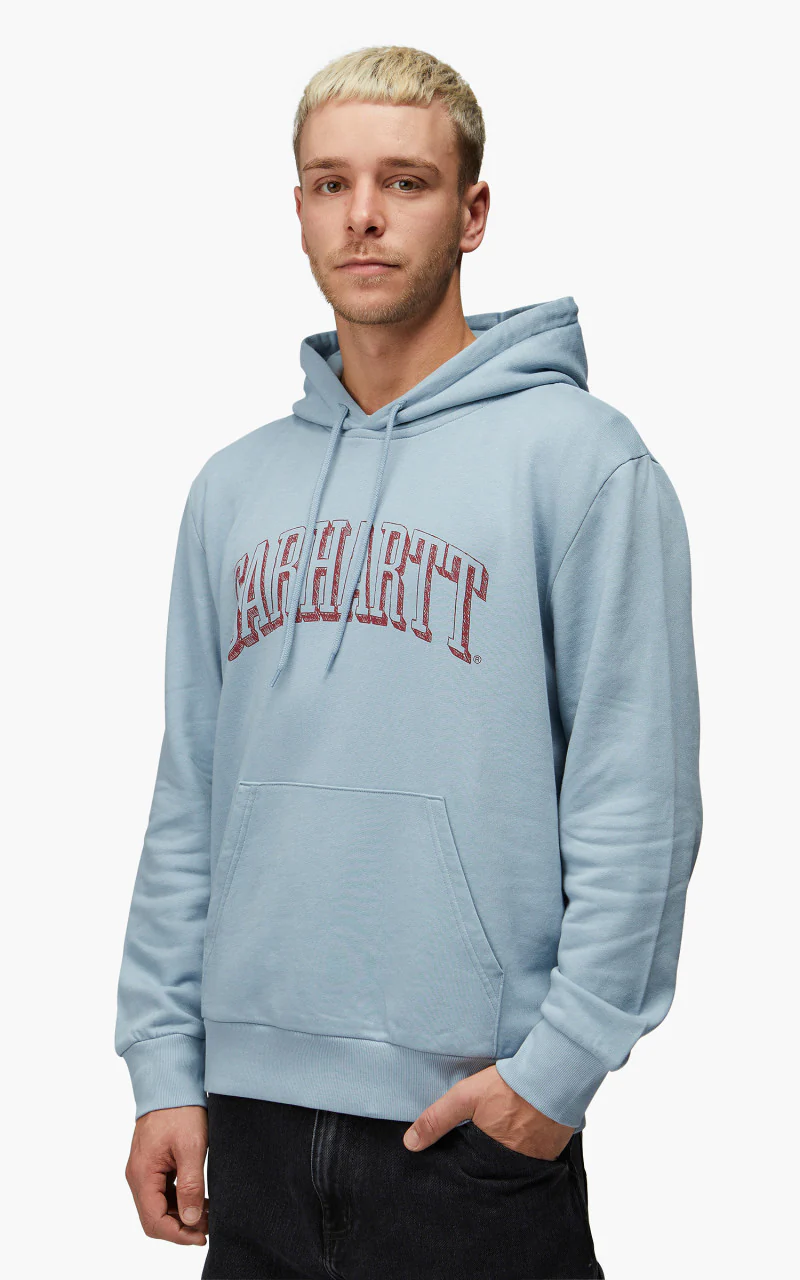 Carhartt WIP Hooded Scrawl Sweatshirt Misty Sky/Corvina - Image 4
