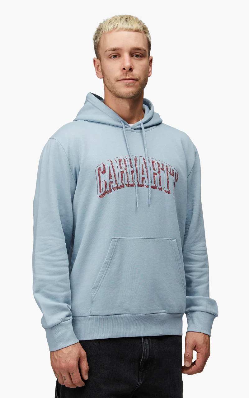 Carhartt WIP Hooded Scrawl Sweatshirt Misty Sky/Corvina - Image 6