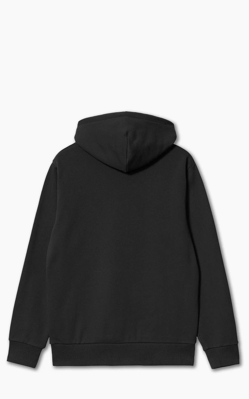 Carhartt WIP Hooded Script Embroidery Sweat Black/White - Image 4