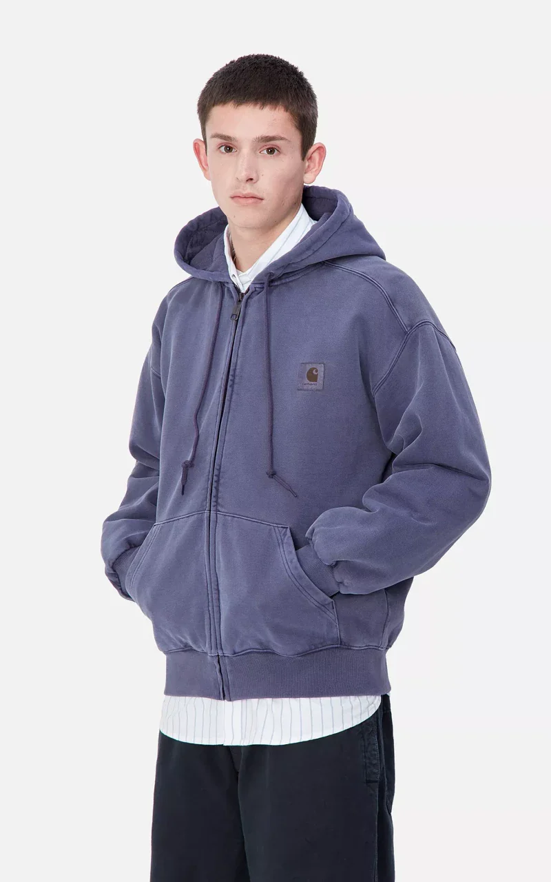 Carhartt WIP Hooded Vista Jacket Garment Dyed Aura - Image 4