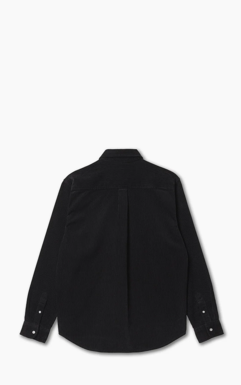Carhartt WIP L/S Madison Fine Cord Shirt Black/Wax - Image 2