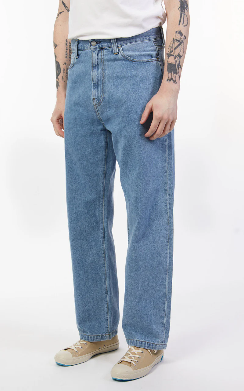 Carhartt WIP Landon Pant Blue Heavy Stone Wash - Image 4