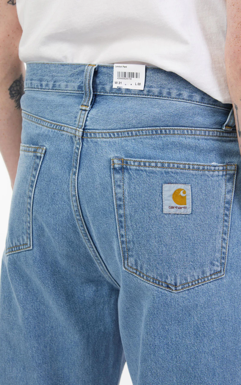 Carhartt WIP Landon Pant Blue Heavy Stone Wash - Image 7