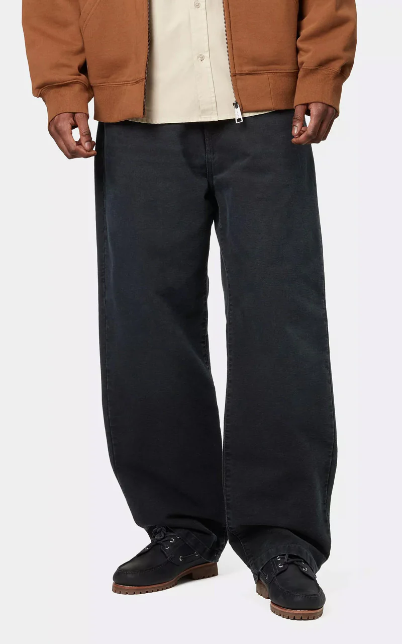 Carhartt WIP Landon Pant Dearborn Canvas Denim Stone Canvas Black - Image 2