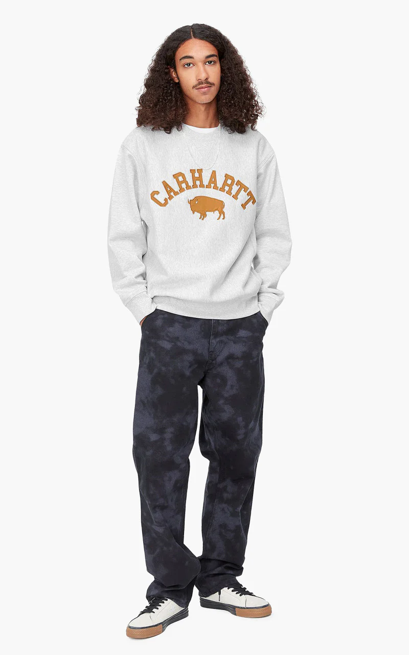 Carhartt WIP Locker Sweat Ash Heather/Brown - Image 2