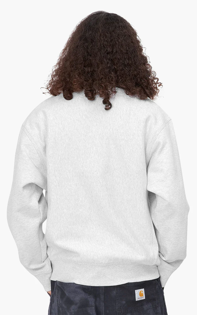 Carhartt WIP Locker Sweat Ash Heather/Brown - Image 5