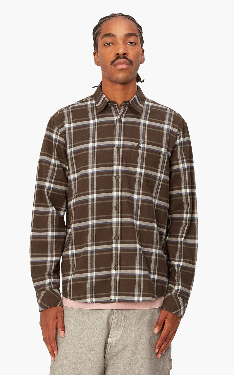 Carhartt WIP L/S Barten Shirt Barten Check Buckeye/Buckeye - Image 4