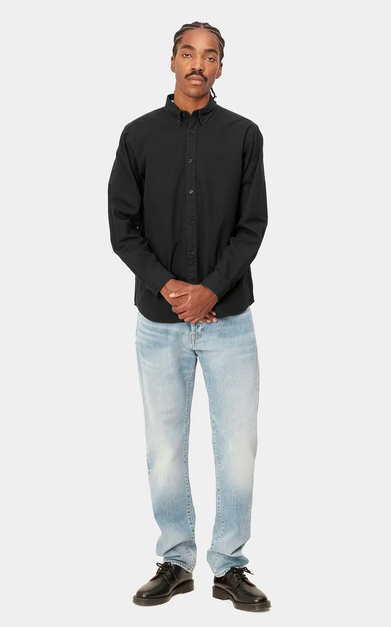 Carhartt WIP L/S Bolton Shirt Black - Image 2