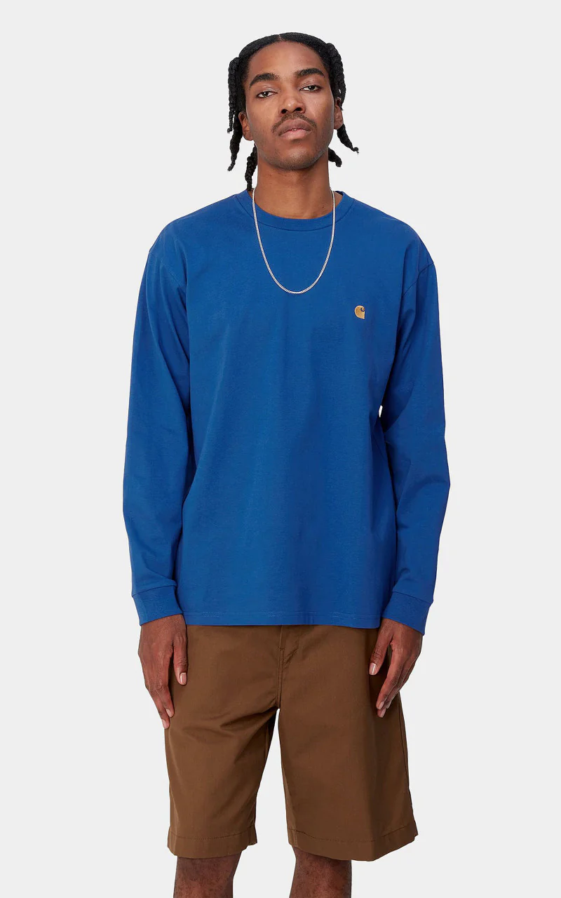 Carhartt WIP L/S Chase T-Shirt Acapulco/Gold - Image 2