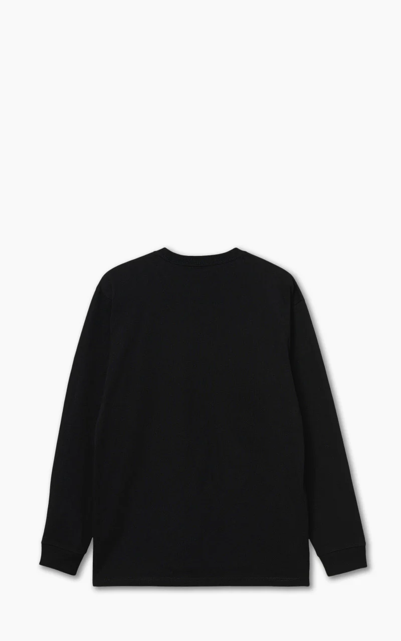 Carhartt WIP L/S Chase T-Shirt Black/Gold - Image 2