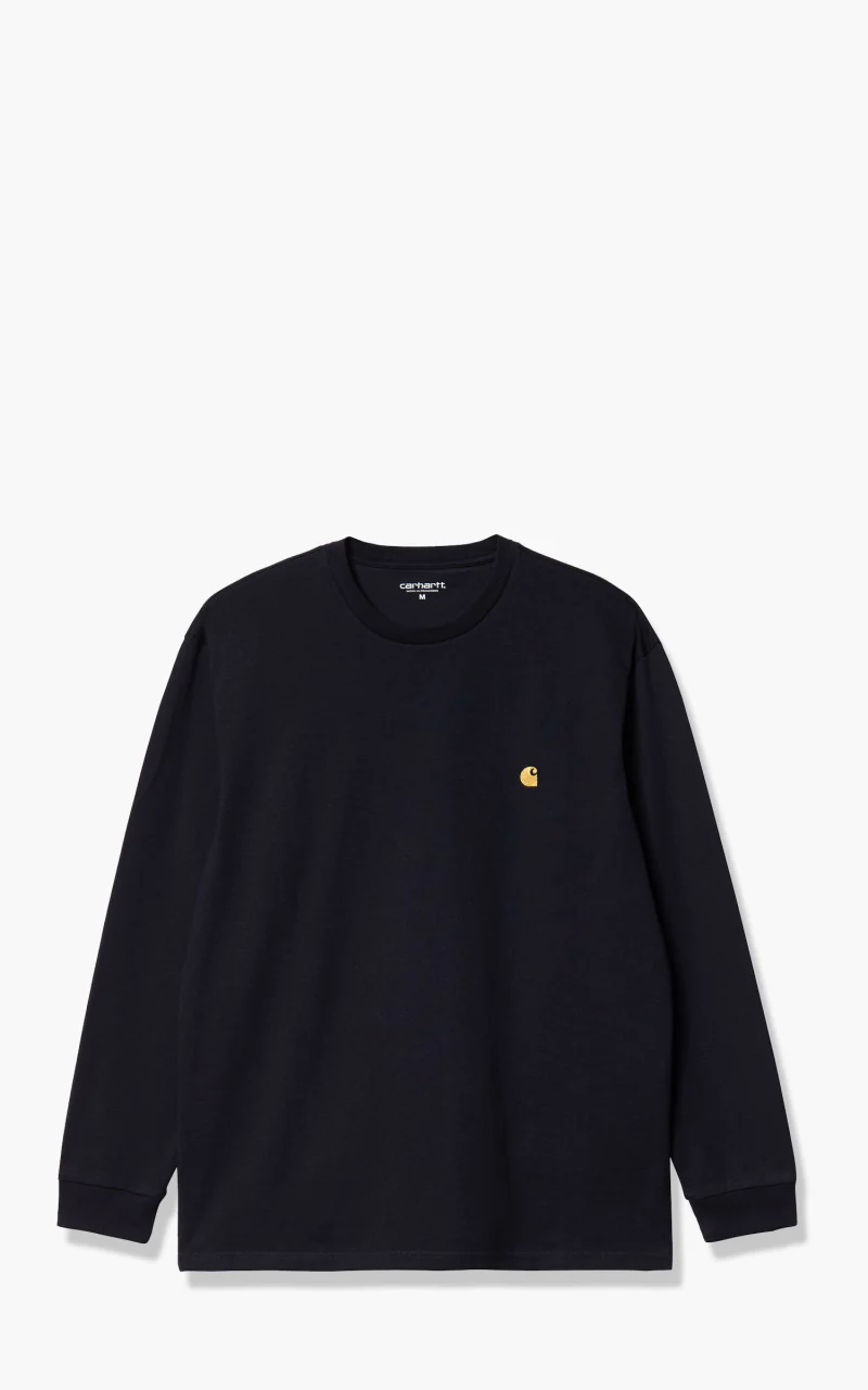 Carhartt WIP L/S Chase T-Shirt Dark Navy/Gold