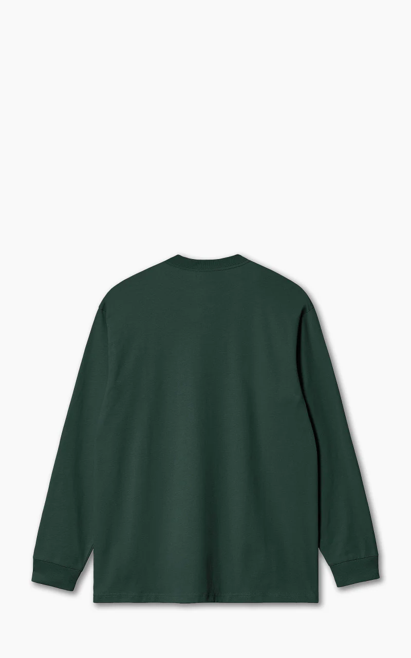 Carhartt WIP L/S Chase T-Shirt Discovery Green/Gold - Image 3