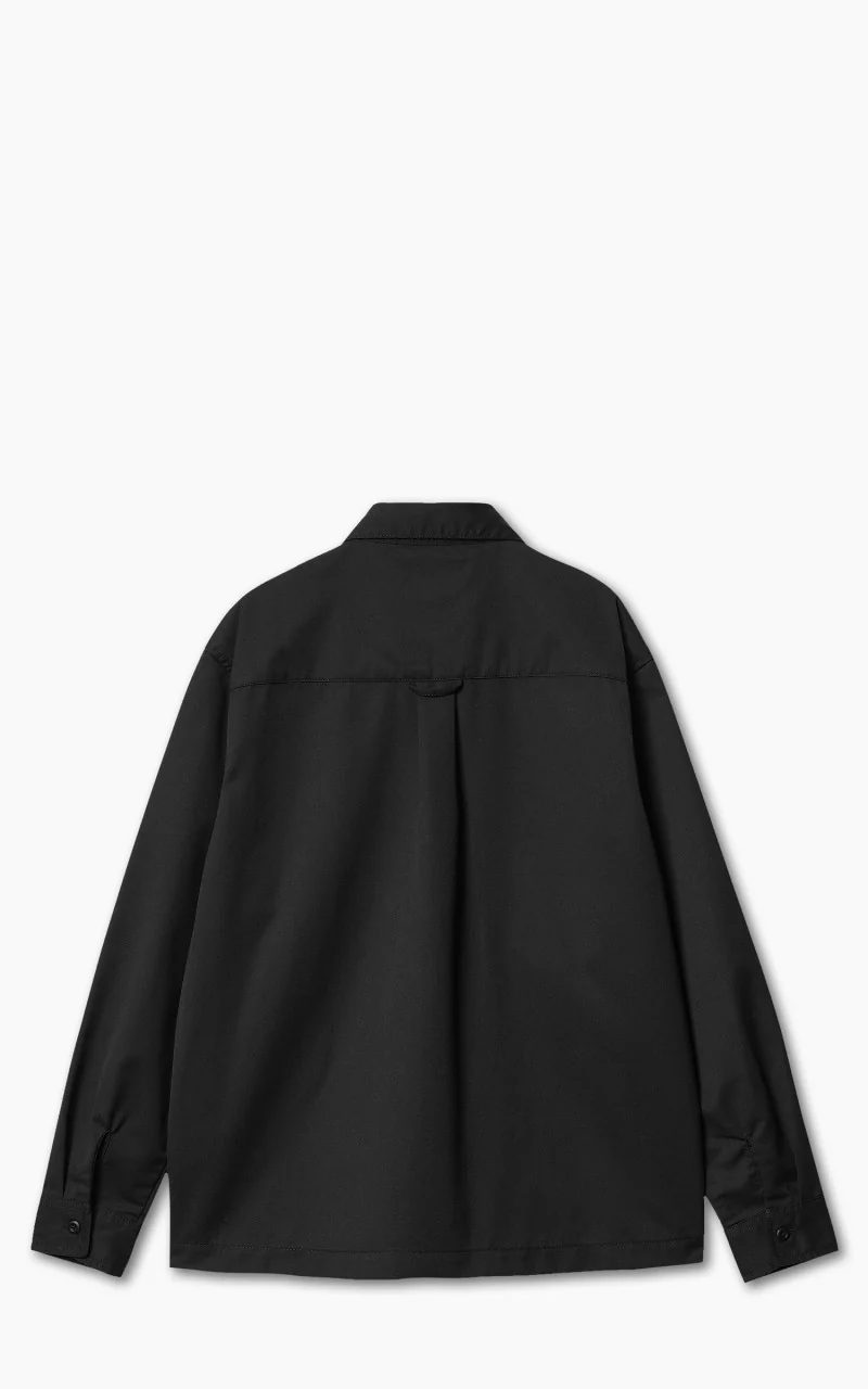 Carhartt WIP L/S Craft Zip Shirt Black Rinsed - Image 2