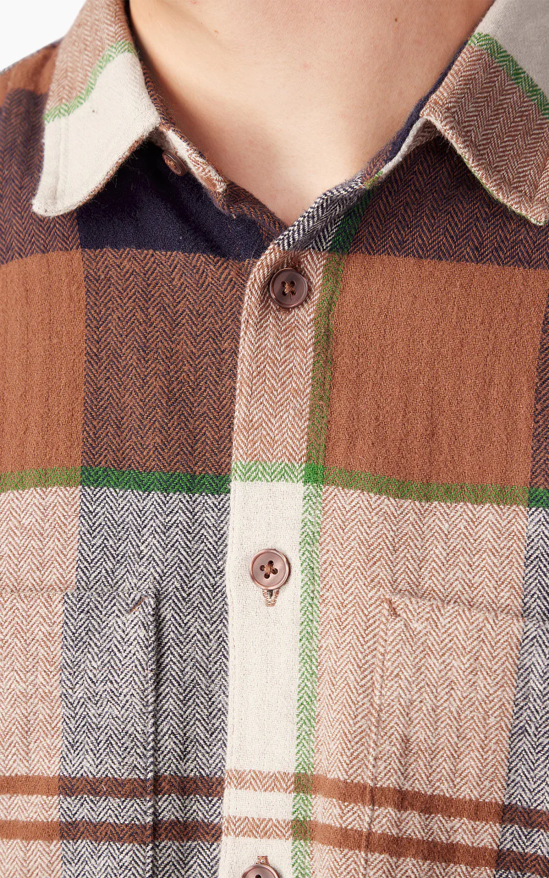 Carhartt WIP L/S Dellinger Shirt Check Beaver - Image 3