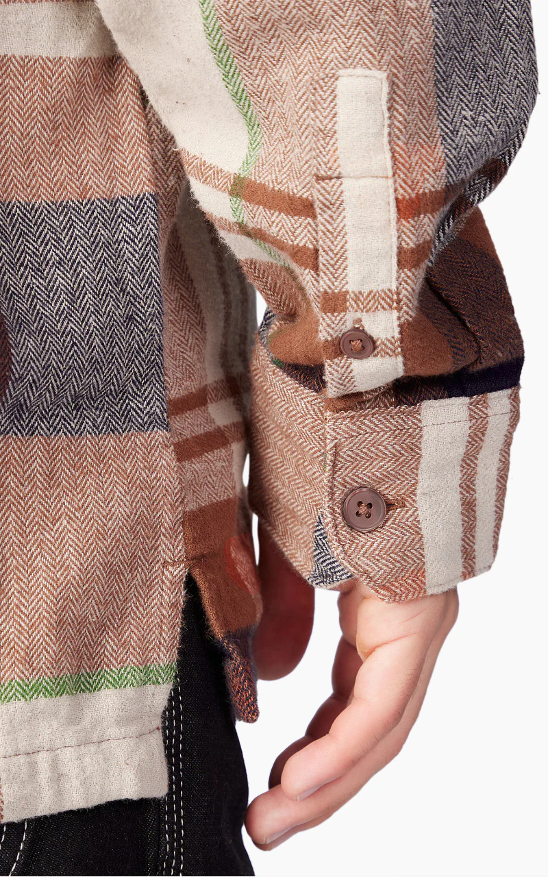 Carhartt WIP L/S Dellinger Shirt Check Beaver - Image 5