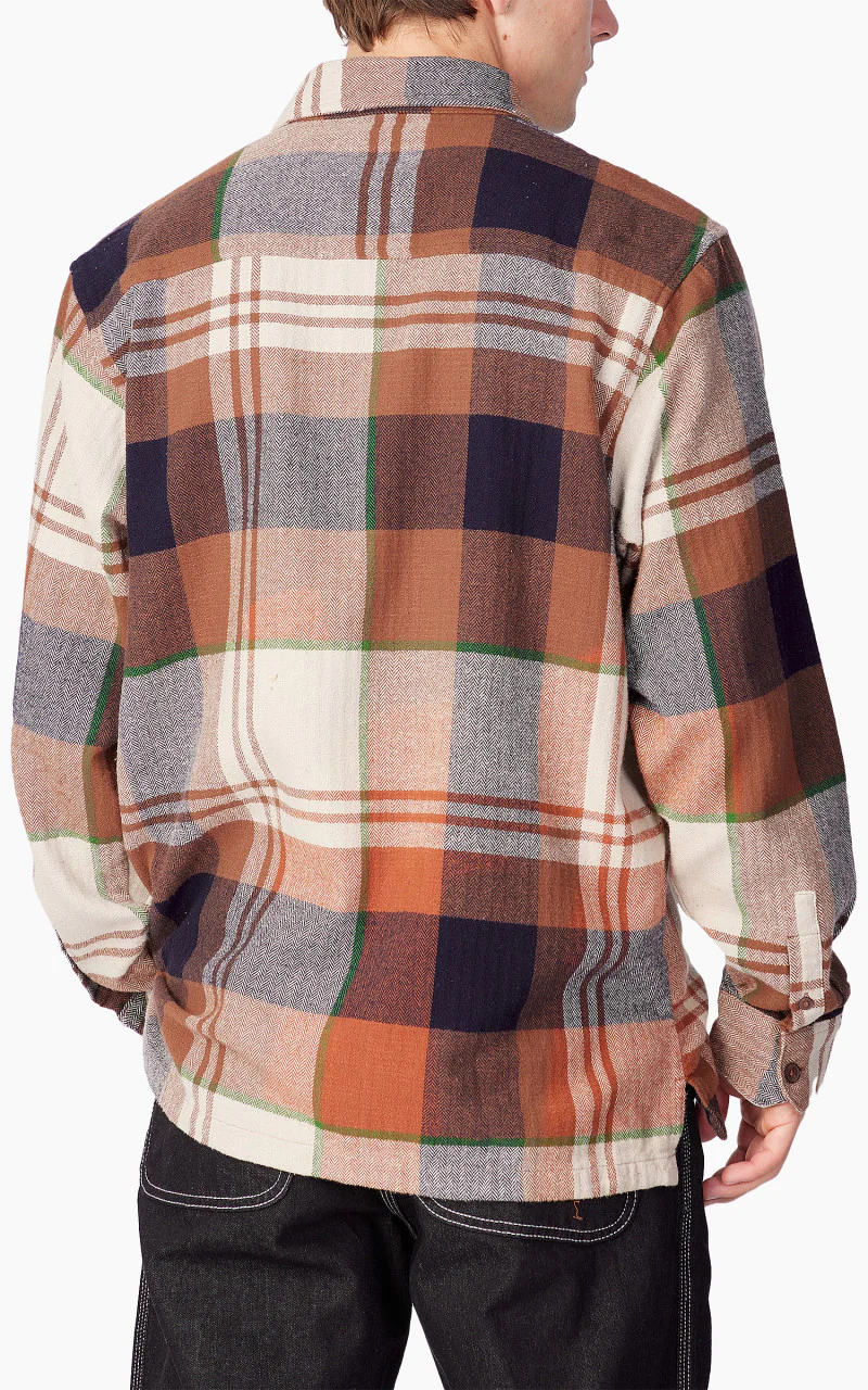 Carhartt WIP L/S Dellinger Shirt Check Beaver - Image 6