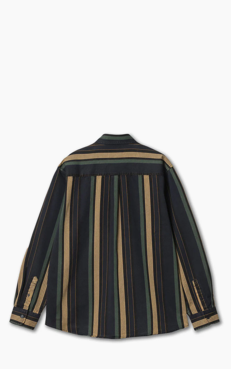 Carhartt WIP L/S Dorado Stripe Shirt Dark Navy/Moon - Image 3