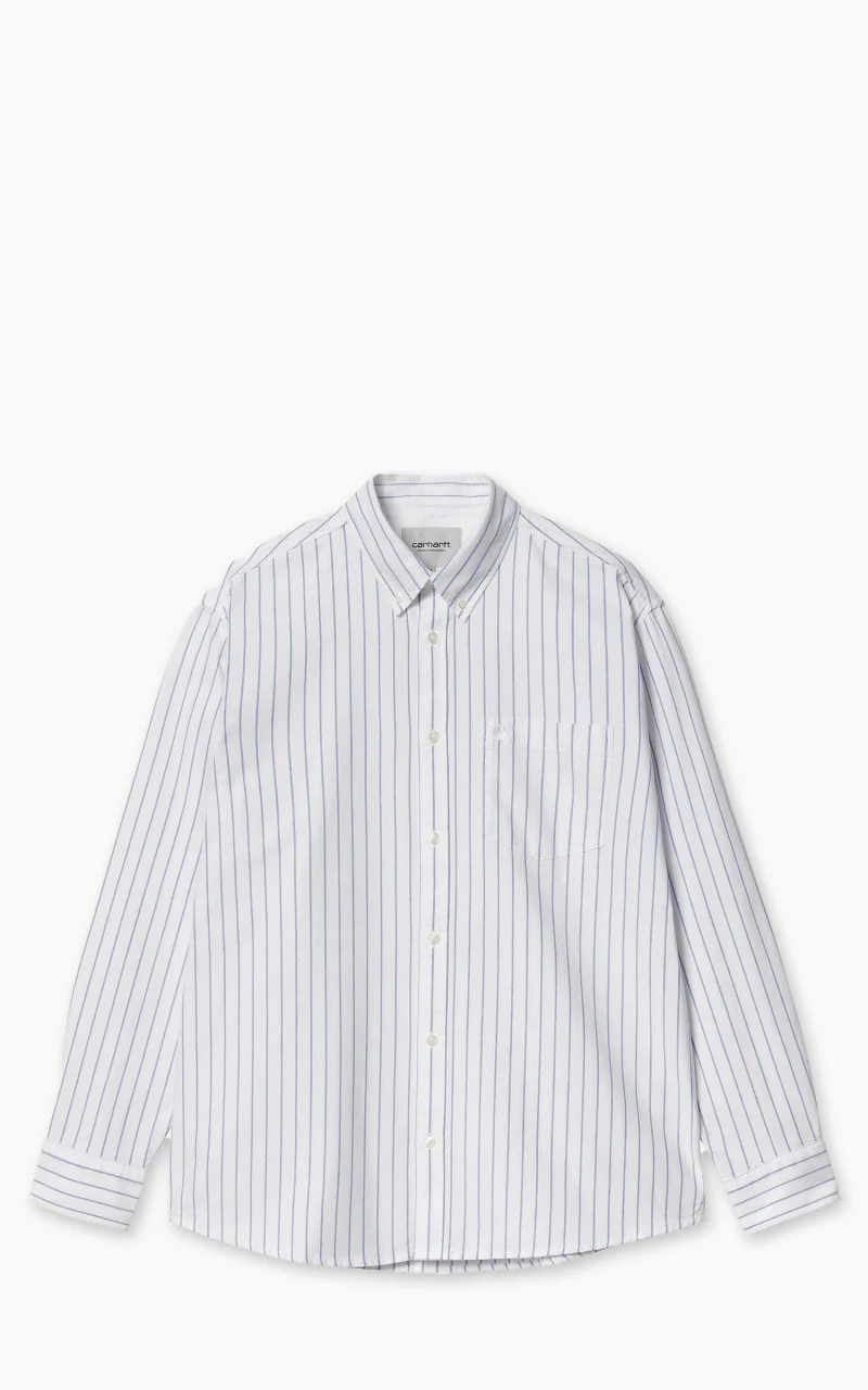Carhartt WIP L/S Dowlen Shirt Dowlen Stripe White/White
