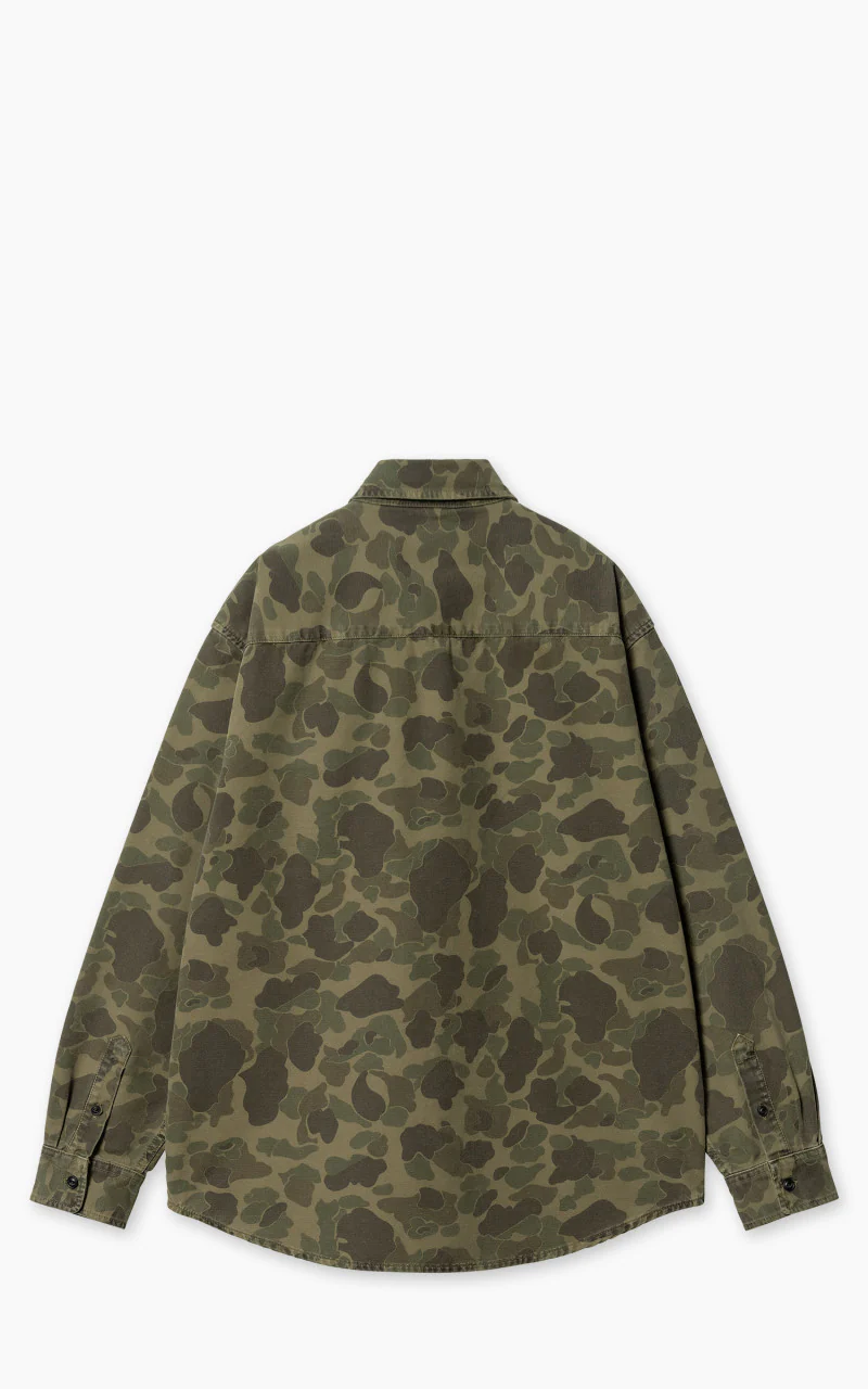 Carhartt WIP L/S Duck Shirt Camo Duck Green/Office Green - Image 5