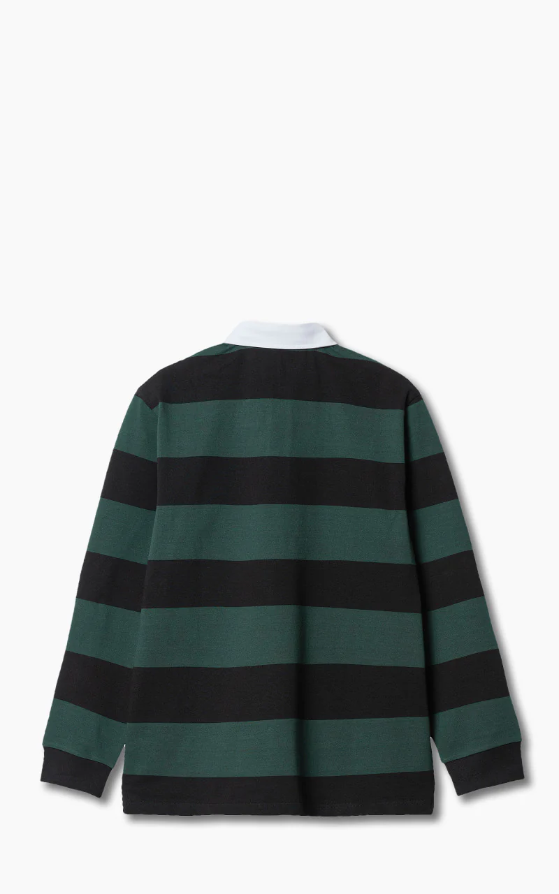 Carhartt WIP L/S Jagger Rugby Shirt Stripe Juniper - Image 2