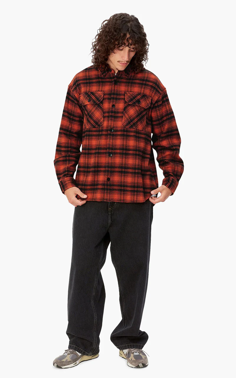 Carhartt WIP L/S Krenz Shirt Krenz Check/Brick - Image 4