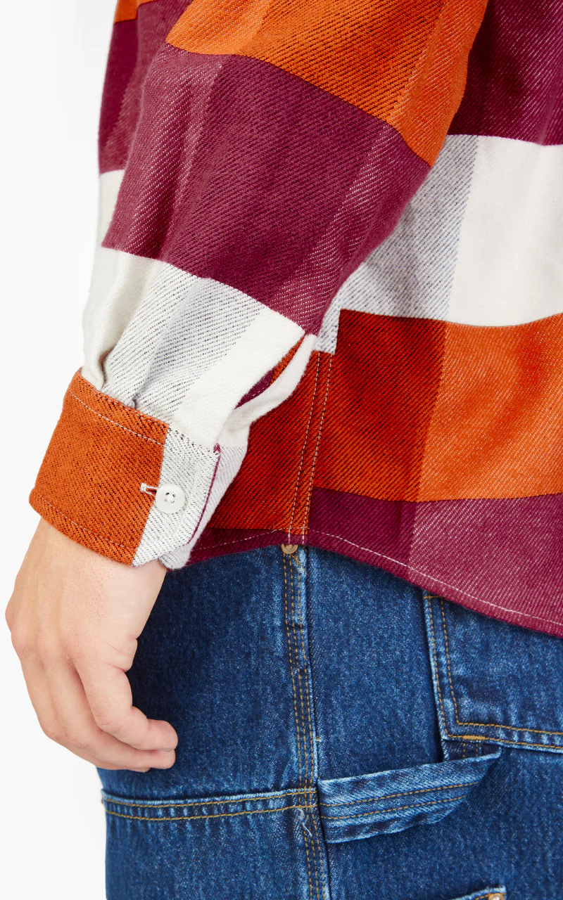 Carhartt WIP L/S Lyman Shirt Lyman Check/Kumquat - Image 6