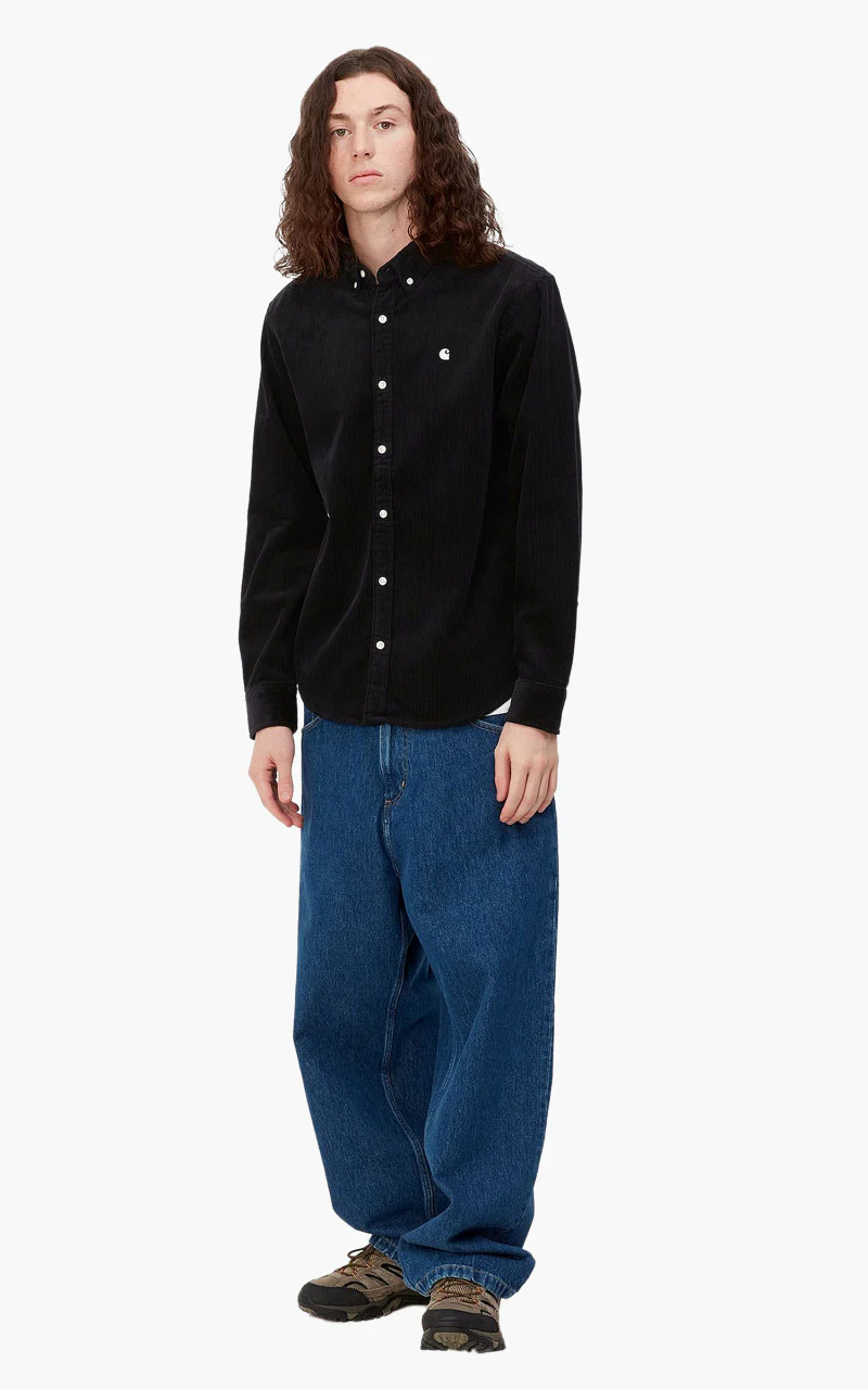 Carhartt WIP L/S Madison Cord Shirt Black/Wax - Image 4