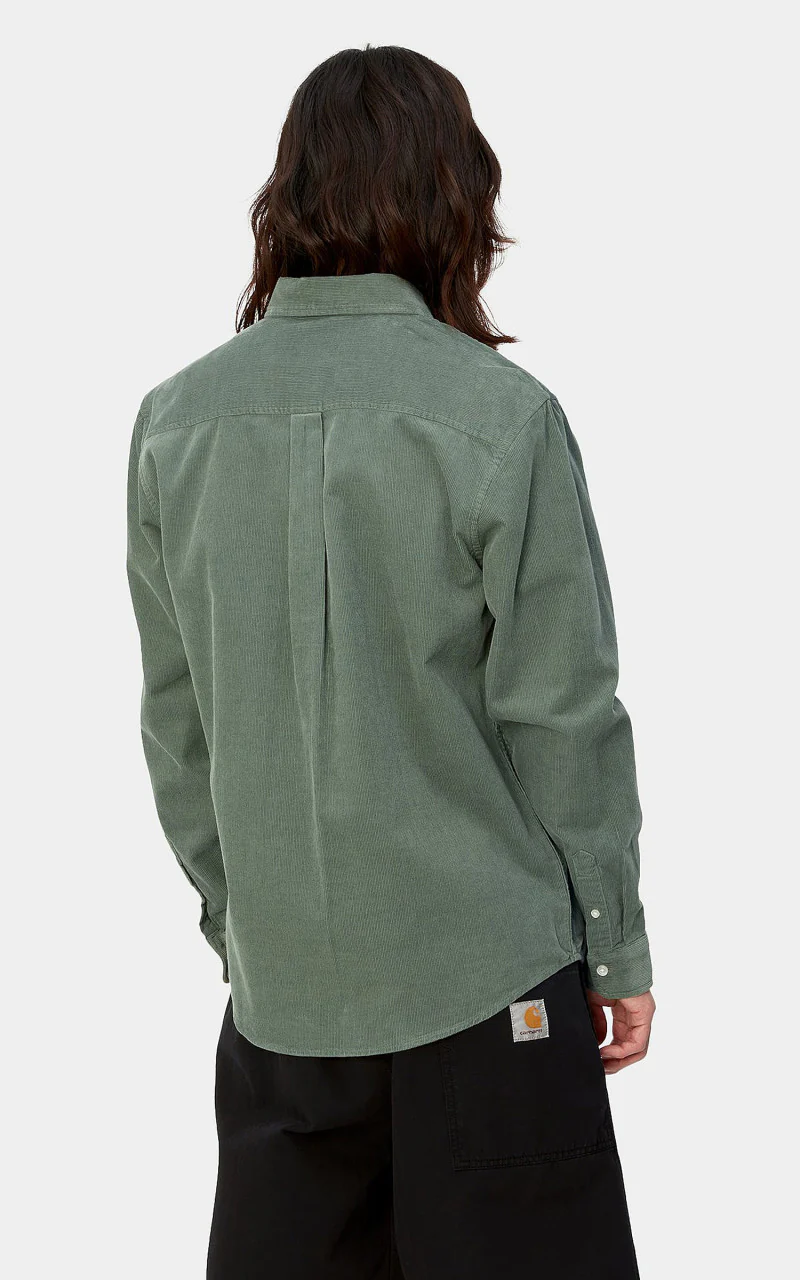 Carhartt WIP L/S Madison Fine Cord Shirt Park/Wax - Image 4