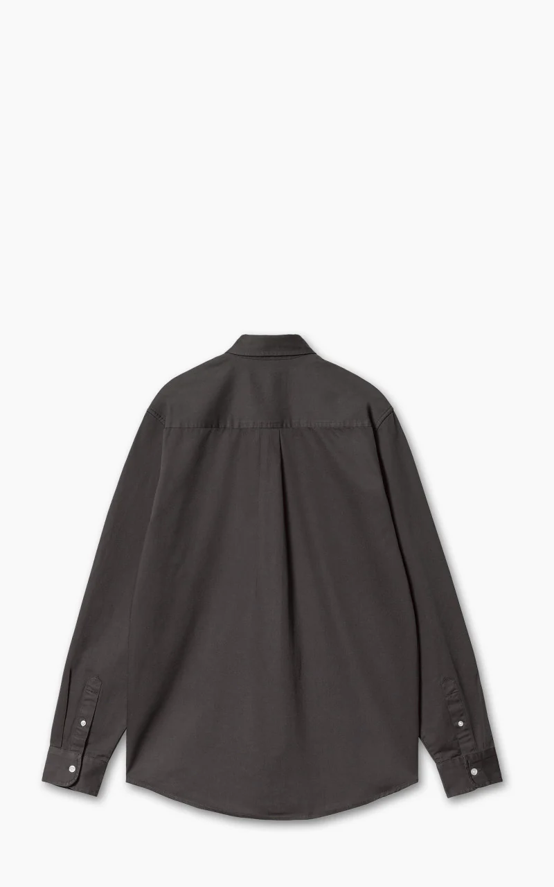 Carhartt WIP L/S Madison Shirt Charcoal/White - Image 3