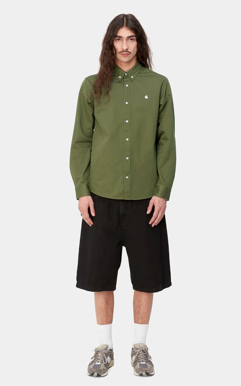 Carhartt WIP L/S Madison Shirt Dundee/White - Image 2